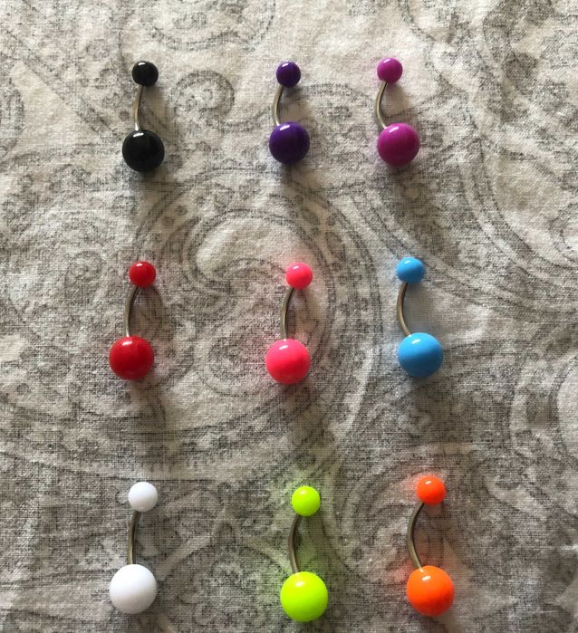 Piercings novos aço inoxidável