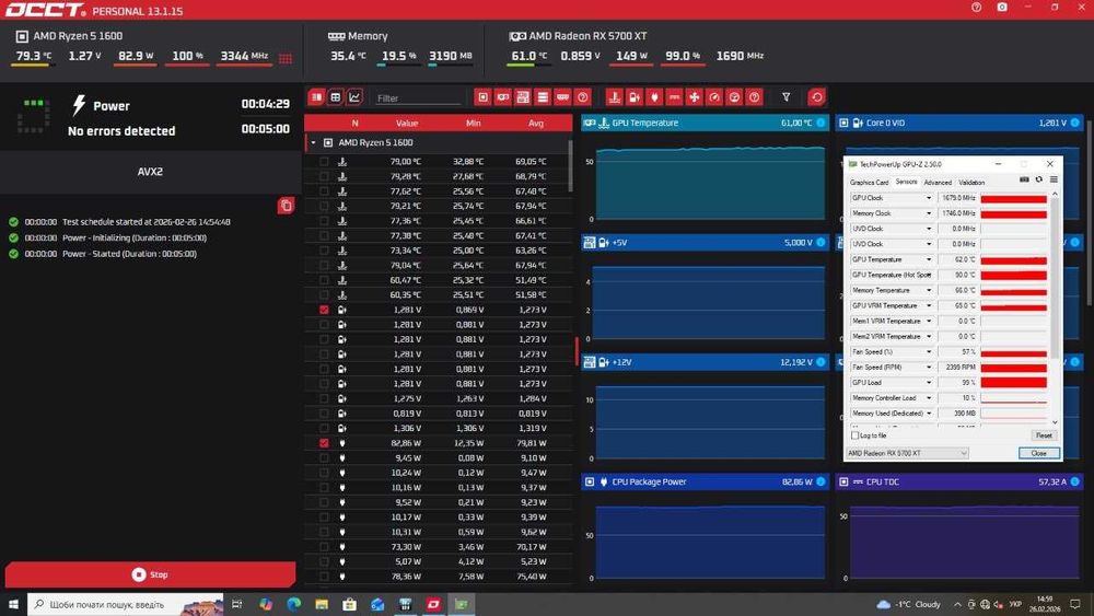 Ігровий ПК (RX 5700 xt / Ryzen 5 1600 / DDR4 16GB / SSD 120GB)