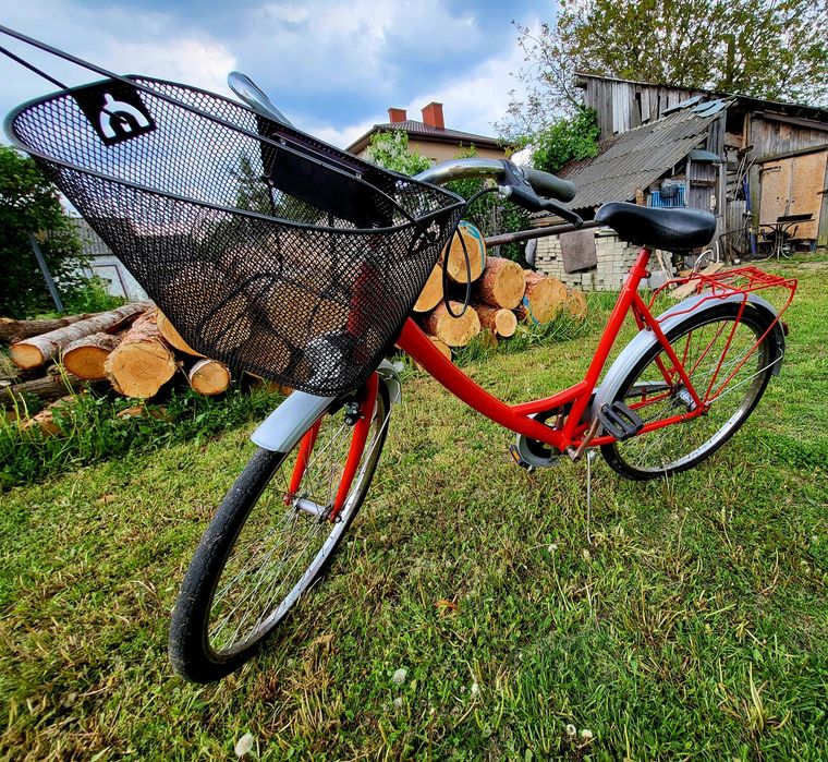 Rower z koszykiem