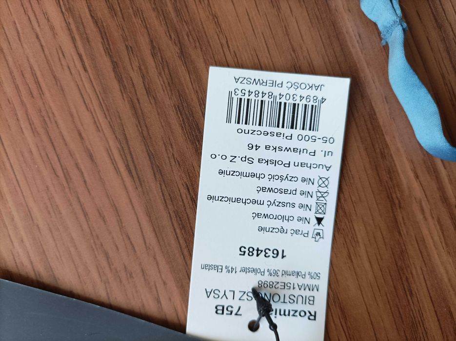 Komplet biustonosz + stringi MarieMeili rozm 75B/S Nowy