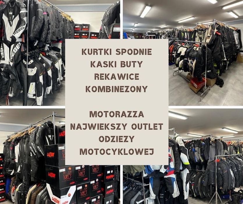 Outlet Kaski motocyklowe kurtka buty rekawice Nowe Uzywane!