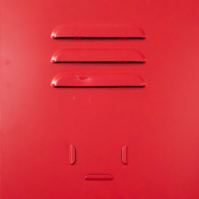 Szafka ubraniowa BHP Mega-M J-60 2 drzwiowa szara/ czerwony front