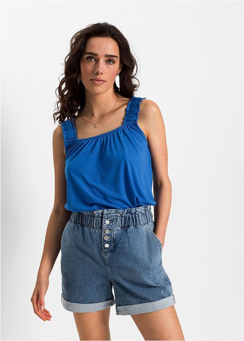 Top szafirowy z marszczeniem r.36/38