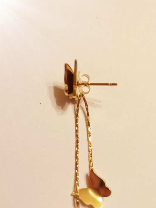 Komplet biżuterii motylki ze stalówki