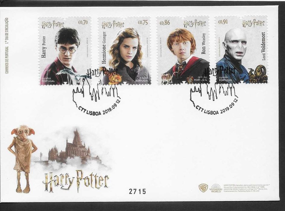 HARRY POTTER - First Day Cover with Numbered Stamp - 2019