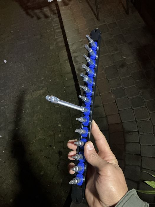 Тримач головок біт 14шт квадрат 1/4 органайзер інструментів новий якіс