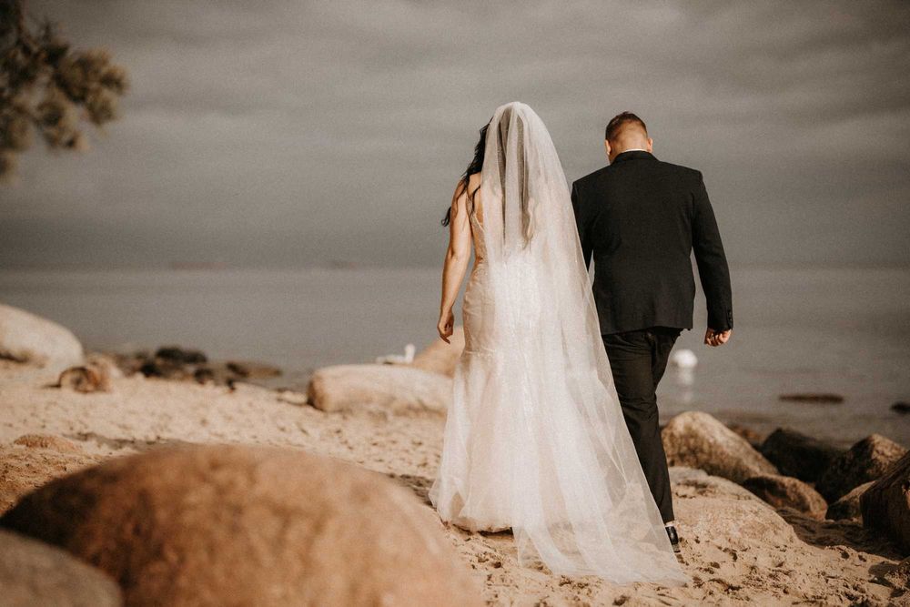 Suknia ślubna rybka