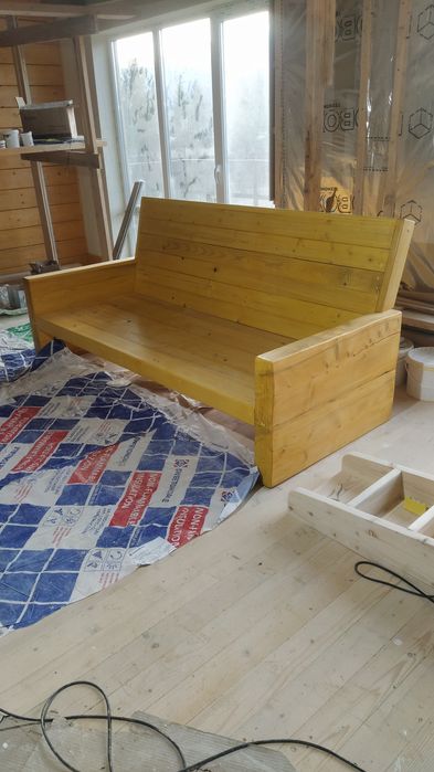 Бамбетель дерев'яний диван 200х90