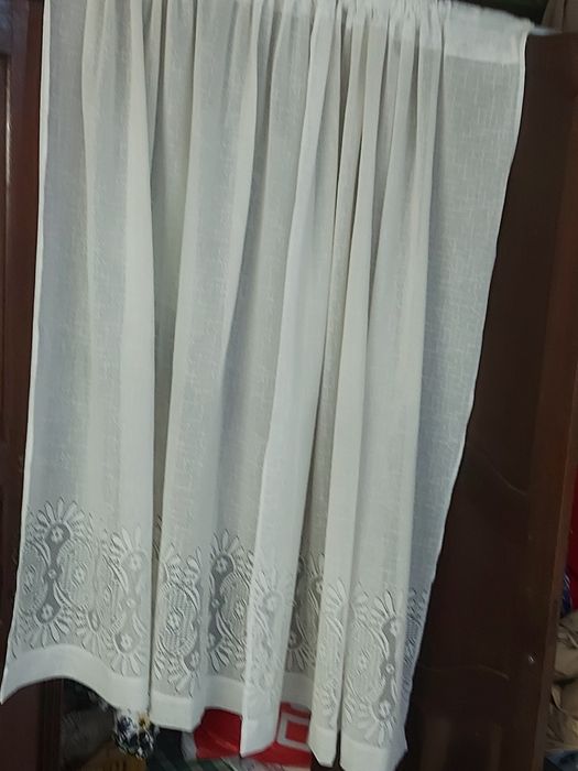 Cortinas para janela de cozinha ou quarto em 2 partes