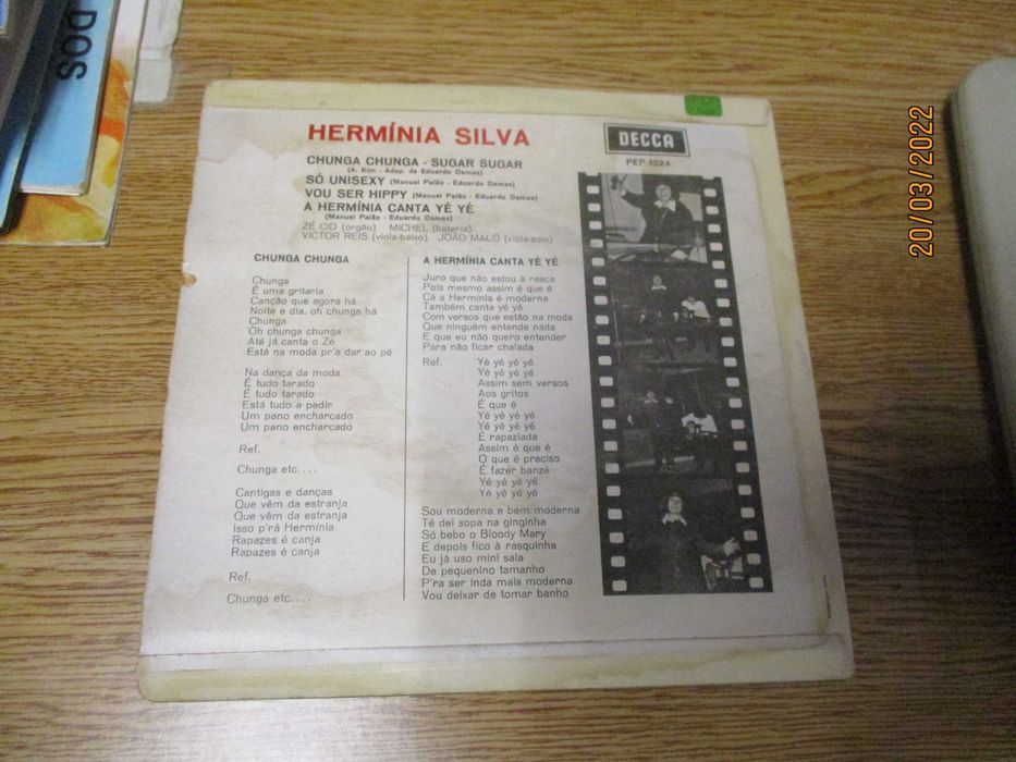 Disco vinil antigo Herminia Silva Canta Ye Ye