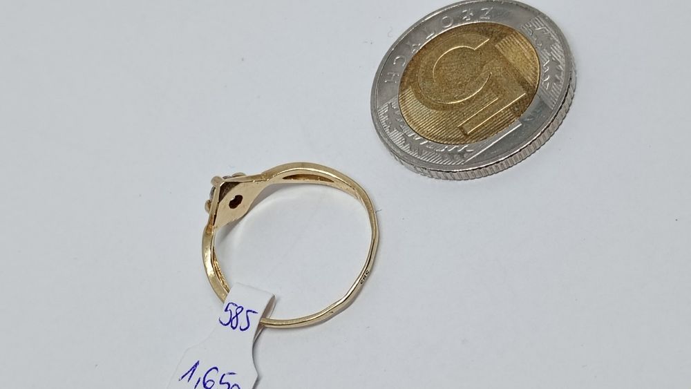 Pierścionek złoty 585 1,65g r17 komis madej gorlice