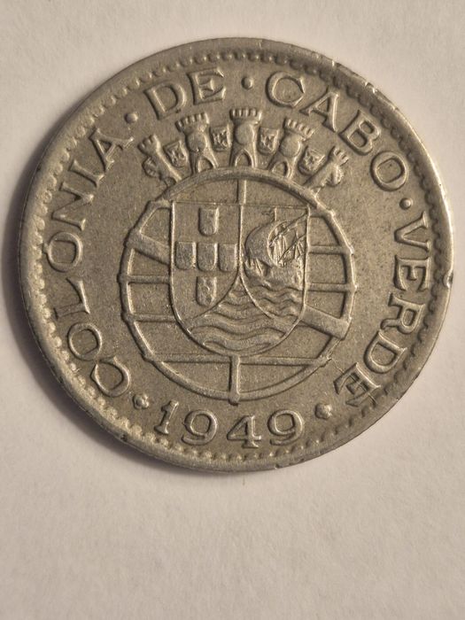 Moeda 1 escudo cabo verde 1949