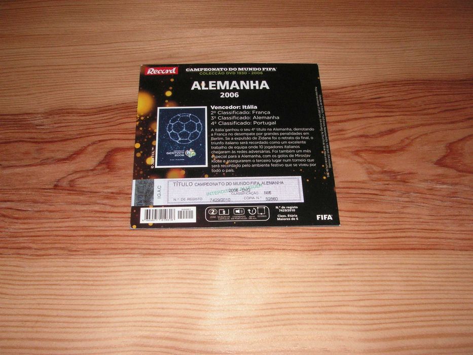 DVD Alemanha 2006 - Nº 1 - Campeonato do Mundo Fifa (Selado)