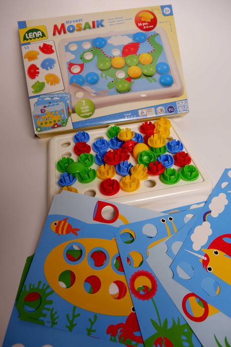 Крупная мозаика для малышей 2+ игрушки развивающие сортер первая