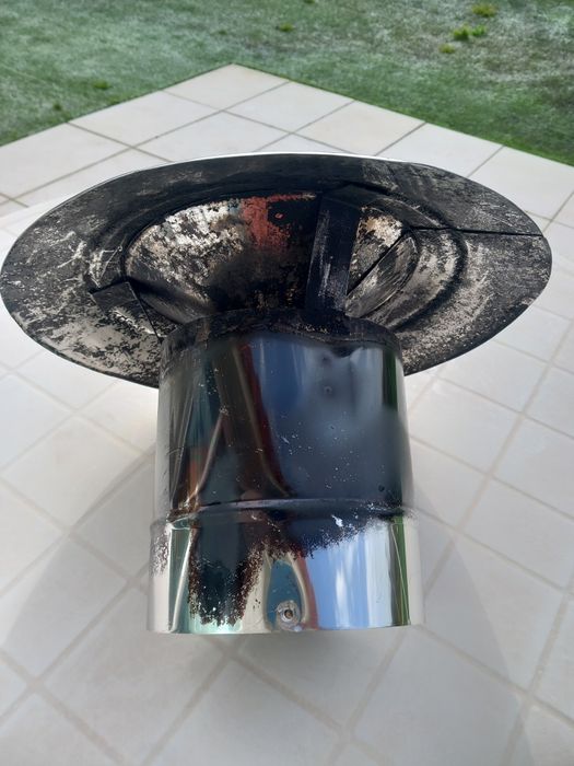 Chapéu Anti-Vento Inox 150mm para Chaminé / Lareira