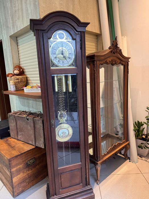 Relógio de pé Hermle original – mecanismo alemão (1980)