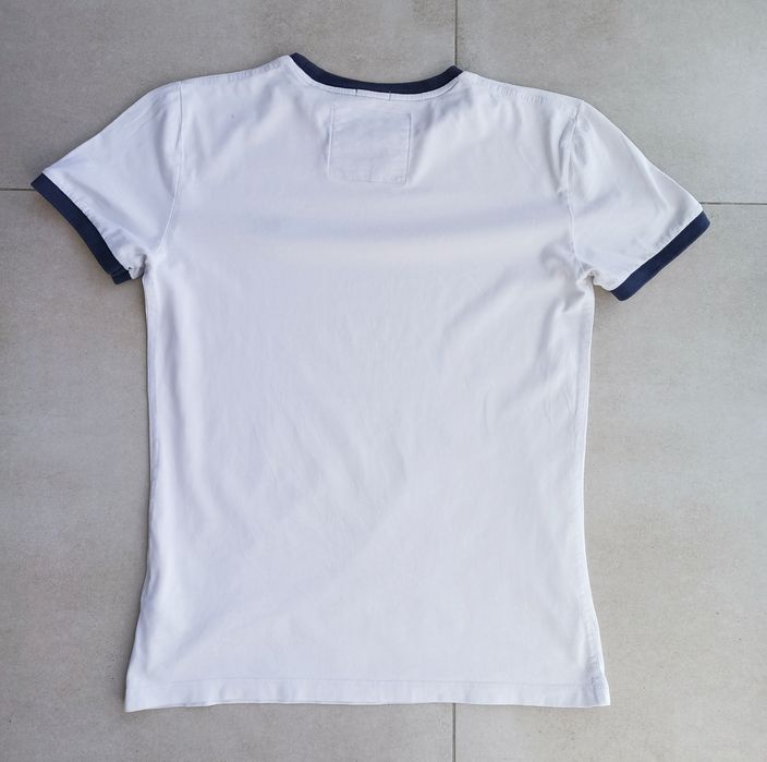 Superdry t-shirt oryginalna biała koszulka męska rozmiar S, M