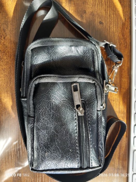 Bolsa tiracolo preta, 19*11cm