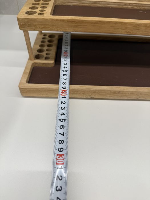 Органайзер косметичний деревʼяний з дзеркалом (для косметики, пензлів)