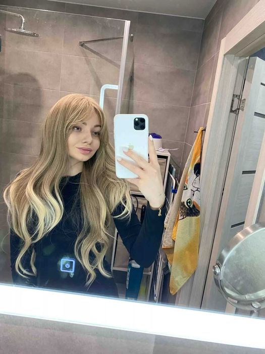 Peruka damska blond ombre naturalny wygląd włosy jak naturalne