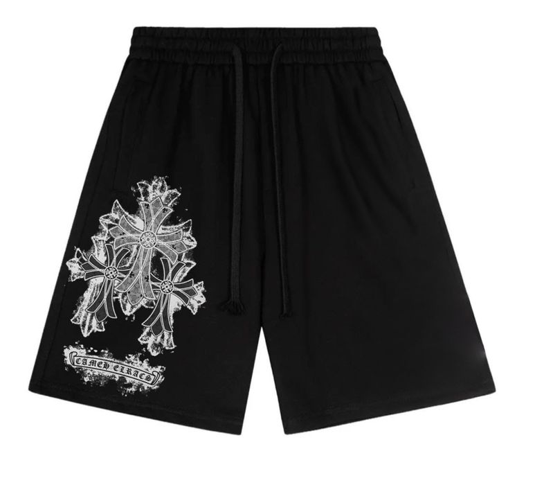 Спортивные шорты Chrome Hearts Logo черные Новинка на лето Хром Хартс