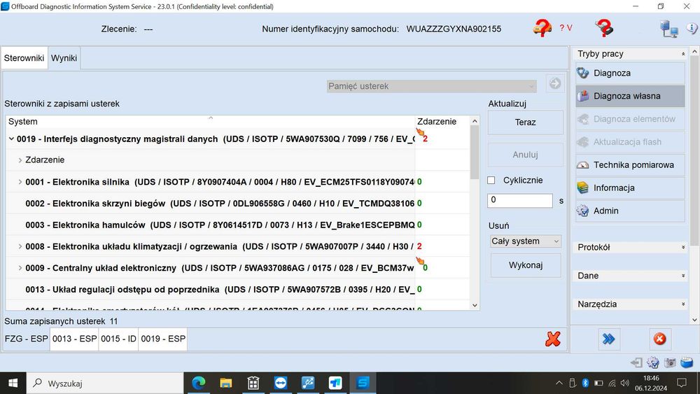 ZESTAW Diagnosty Odis S 23 VNCI 6154 VAS jak VCDS VCP OBD11 Full PL