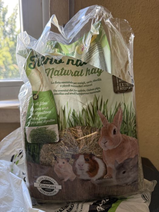 Gaiola Roedor + Ração + Feno + Absorvente
