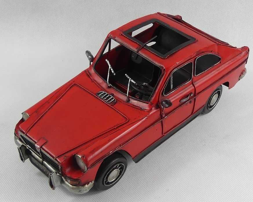 Metalowy model pojazd AUTO MG retro 31 cm