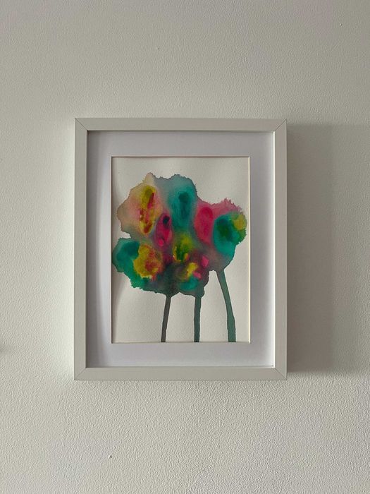 Pintura abstrata em acrílico