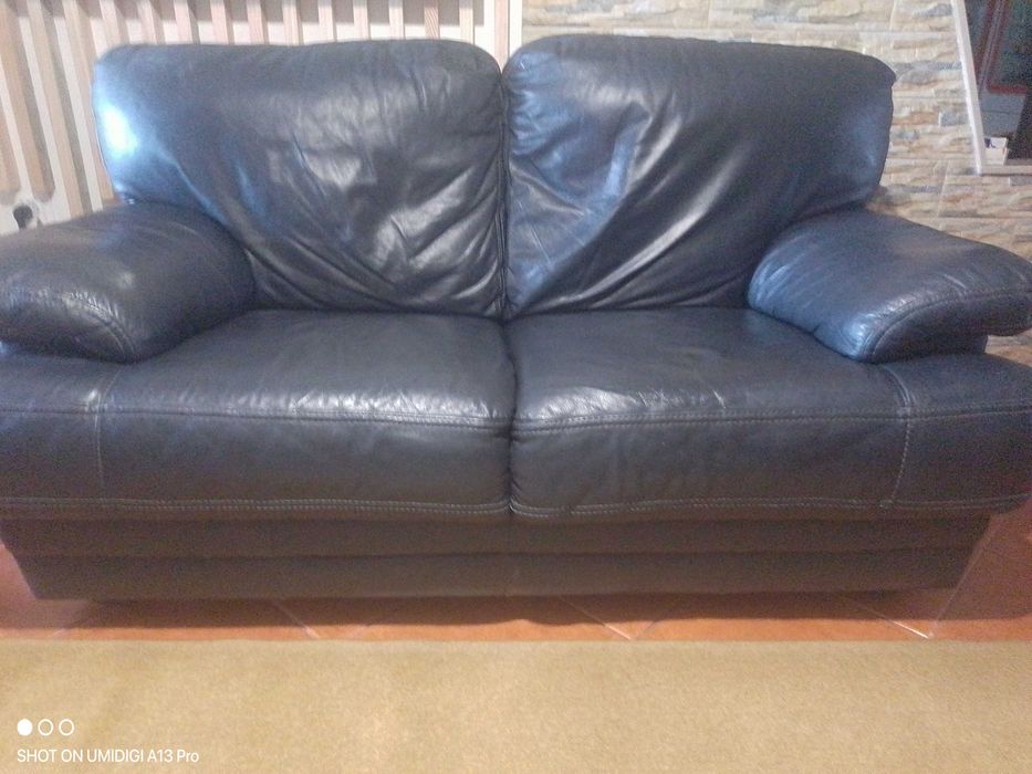 Sofá em pele 2 lugares