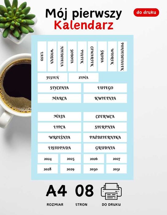 Mój pierwszy kalendarz do druku A3