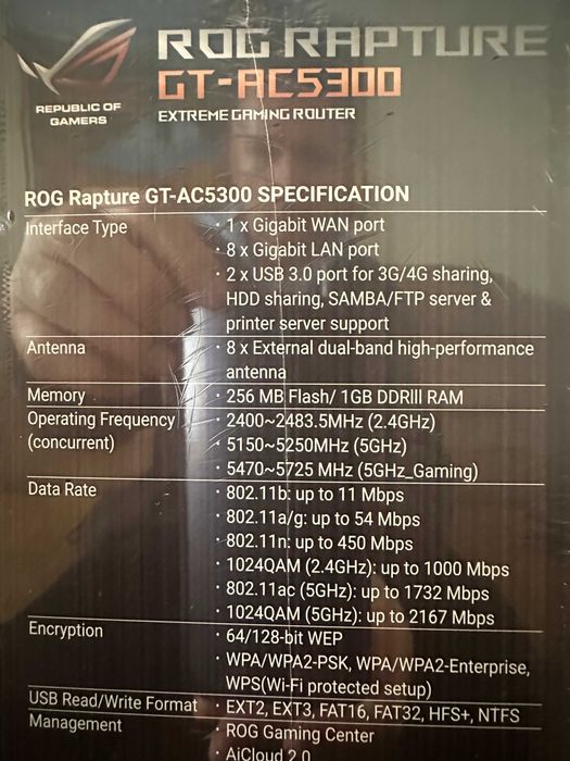 Router Asus GT-AC5300 - nowy (nie rozpakowany)