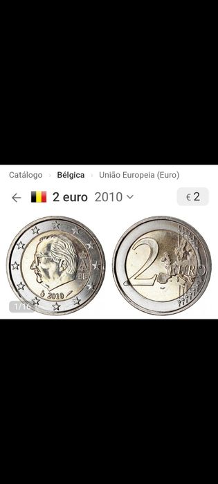 Moeda 2€ Bélgica 2010