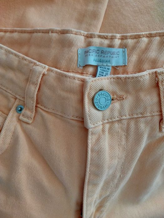 Calças de ganga  laranja/salmão  tamanha 32