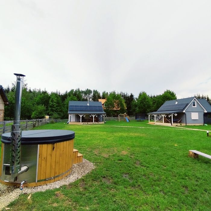 Mazury Brajniki domki całoroczne Jez. Świętajno Jacuzzi Supy Kajaki