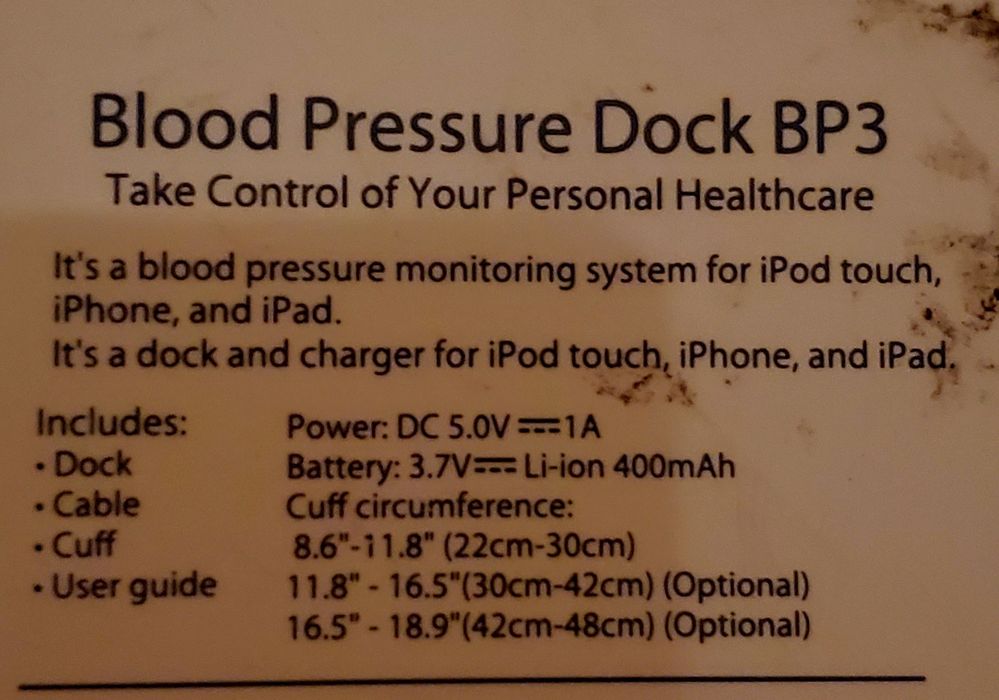 Тонометр iHealth Blood Pressure Dock BP3