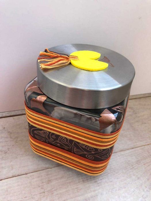 Ёмкость, банка для чая, кофе, круп 1200мл Ємність для  круп handmade