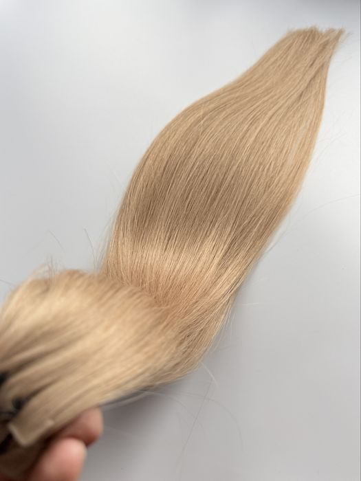 Włosy naturalne Tape-On Invisible Blond piaskowy(16) • 50cm • 100g • 20kanapek