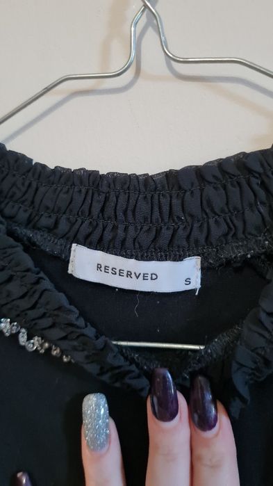 Czarna bluzka damska r.S Reserved