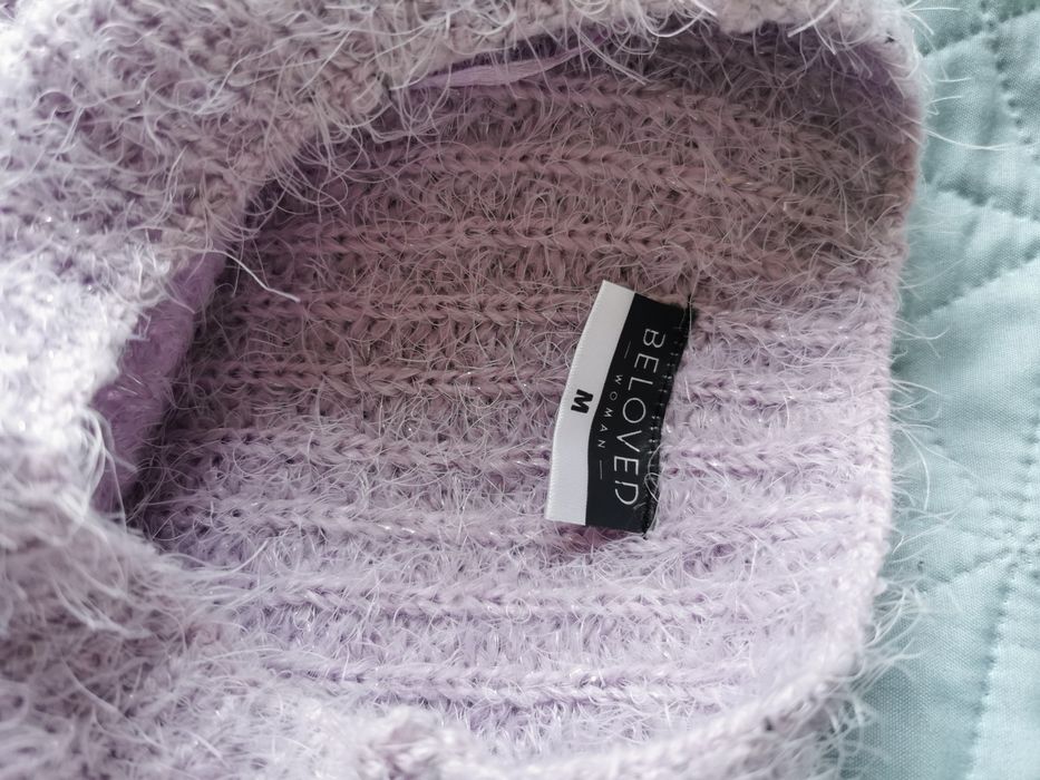 SWETER jasny blady fiolet , rozm. M
