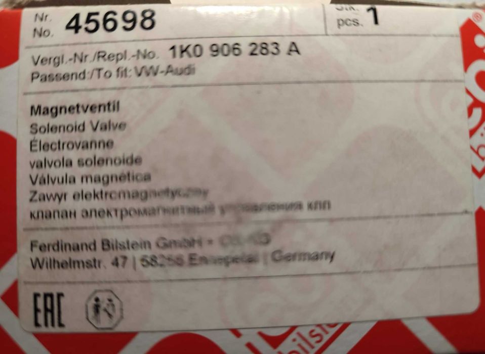 Zawór elktromagnetyczny Vw-Audi