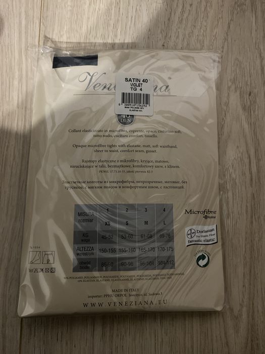 Rajstopy satin 40 den violet L 40