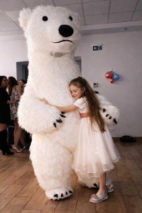 Duży biały miś XXL na eventy, wesela i urodziny - Animacje dla dzieci