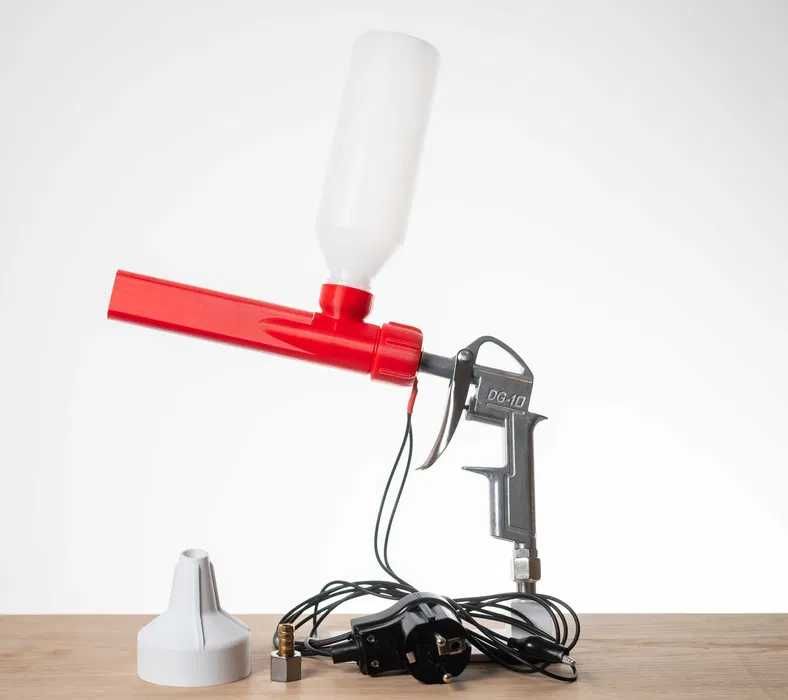 Pistolet aplikator do malowania proszkowego TRIBO + Pojemnik