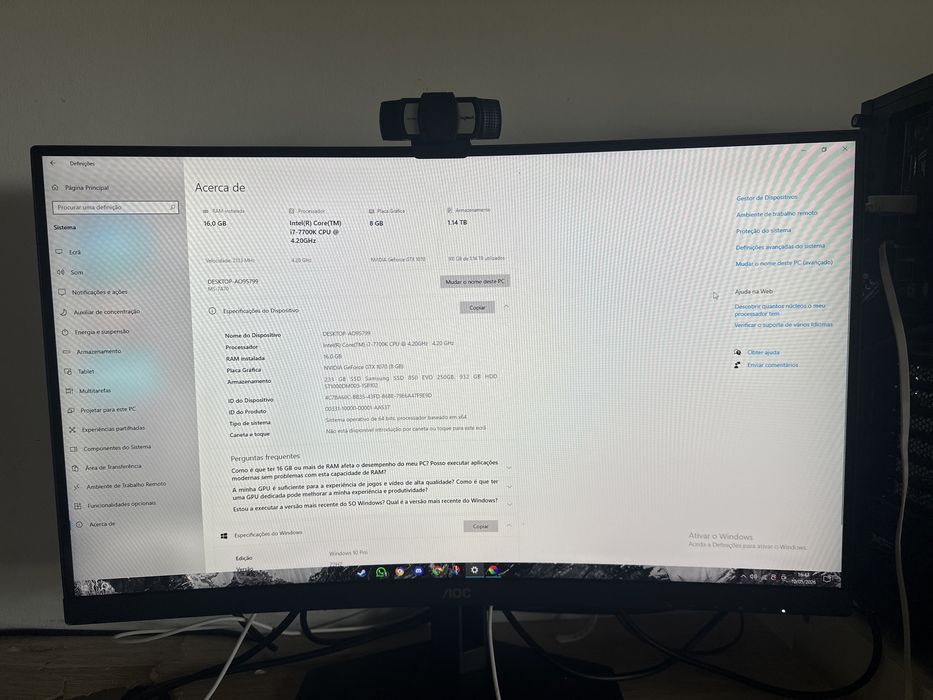 Computador e 2 monitores novos!