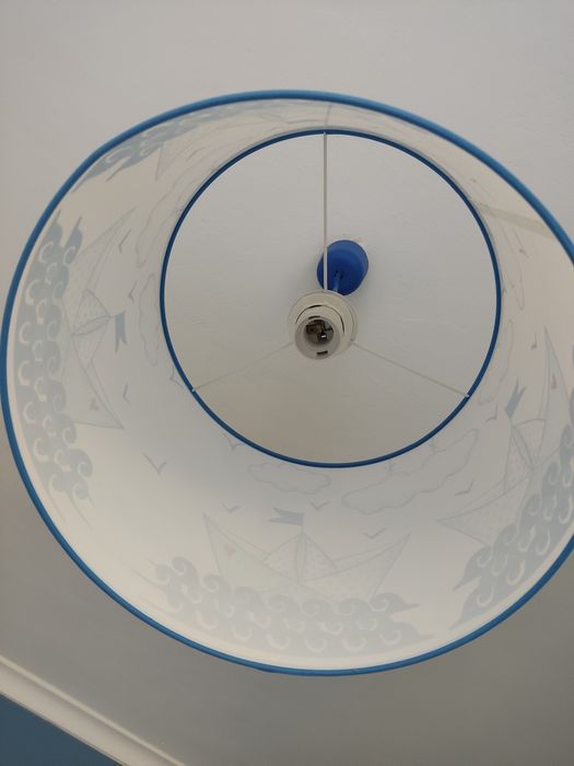 Lampa wisząca duża dziecięca motyw statki, marynarski