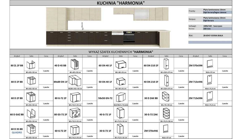 Meble Kuchenne Modułowe Kuchnia HARMONIA
