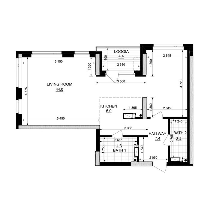 Продається квартира 67м2 у готовому будинку. KUB29. Дніпровський район