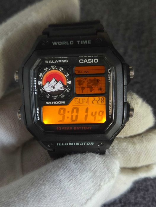Casio Royale MOUNTAINS AE-1200WH-1A – Fabrycznie Nowy Unikat