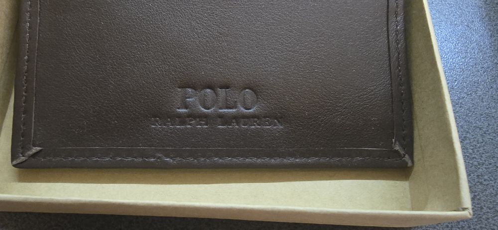 Card holder kartownik POLO Lauren skóra NOWY